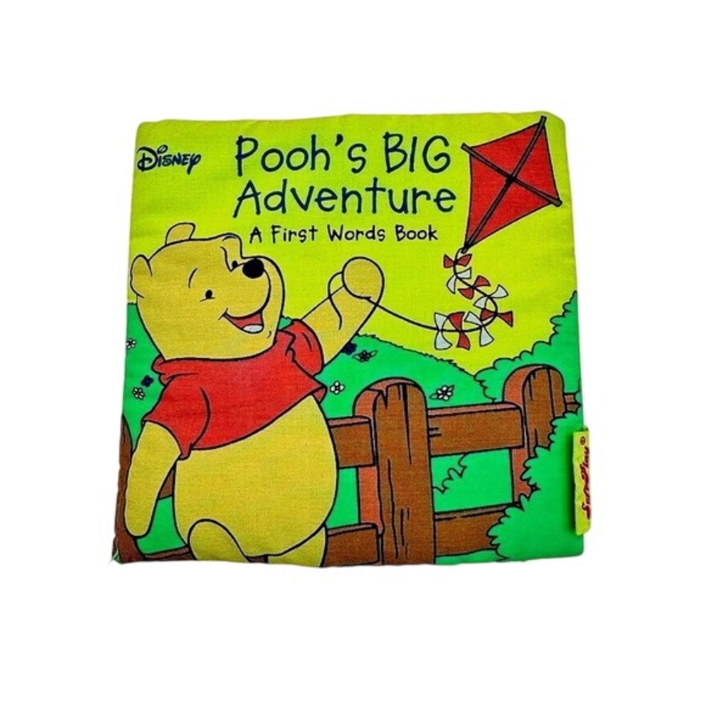 VINTAGE Disney Winnie Pooh Soft Cloth Book Pooh's Big Adventure 2005 SoftPlay - Picture 1 of 6